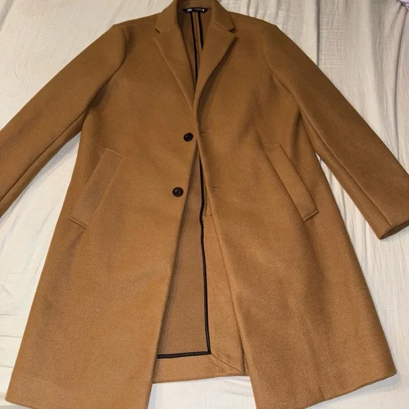 Zara Tan Women's Blazer Coat - Picture 3 of 11